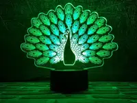Змінна пластина для 3D-світильників "Павлін" 3DTOYSLAMP