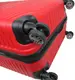 Большой пластиковый чемодан на колесах 115L GD Polo красный