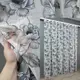 Готовая тюль (3х2,65м.) батист, коллекция "Flora". Цвет белый с серо-синим принтом. Код 1543т 42-1122