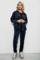 Спортивный костюм женский велюровый, цвет синий, 257R4119