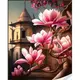 Алмазная мозаика "Сакура на фоне пагоды", 30х40 см