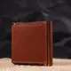Мужской кошелек из винтажной кожи с монетницей Слава ЗСУ GRANDE PELLE 16756 Светло-коричневый