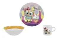 Дитячий набір посуду Limited Edition Sweet owl YF6027 3 предмета