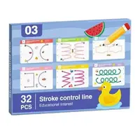 Логическая игра "Pen control training" 16 карточек, 32 задания, 4 маркера, стираются