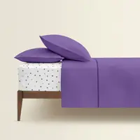 Двоспальна постільна білизна з простирадлом на резинці LAVENDER CS2