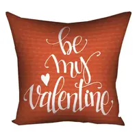 Подушка с принтом габардиновая Be my Valentine 50x50 см 5P_17L015