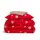 Подростковое постельное белье фланель с простыней на резинке SNOWFLAKES CRANBERRY CS5