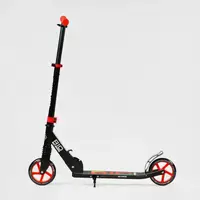 Самокат двухколесный "Rio" колеса PU 145 мм, амортизатор. Red and Black (136361)