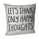 Подушка диванная с бархата Let`s think only happy thoughts 45x45 см (45BP_AW022)