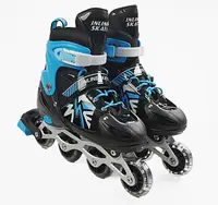 Роликовые коньки 326-S Best Roller колеса PVC светящиеся. Blue (размер 29-33) (173831)