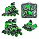 Детские ролики 944-М Best Roller, размер 34-37, стелька 21.5-24 см, колеса d - 7 см. Green (151228)