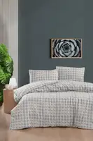 Фланелева постільна білизна First Choice Flannel Sadora Beige полуторна, євро, сімейна