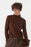 Базова трикотажна водолазка - коричневий цвет, ONE SIZE