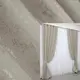 Комплект готовых штор из ткани лён мрамор, коллекция "Pavliani". Цвет серо-бежевый. Код 1177ш 2.5 (2шт. 2,5х2,7м.)