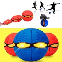 Складной мяч-трансформер Flat Ball Disc с LED подветкой для фрисби и активных игр
