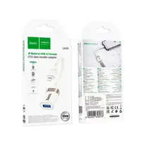 Переходник HOCO Crystal Lightning male to USB female 2.0 adapter UA39 |0,125m, 480Mbps, OTG|