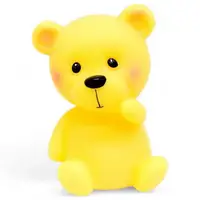 Пластиковый ночник "Мишка" (12 см), желтый