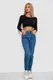 Джинсы женские Mom-fit стрейч, цвет синий, 244R1134