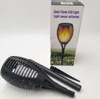 Ліхтар садовий світильник на сонячній батареї Solar Flame Led Light XF-6018 з ефектом полум'я