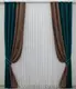 Комбинированные (2шт.1,35х2,8м.) шторы, микровелюр. Цвет коричневый с бирюзовым. Код 014дк (836-1095ш) 10-750