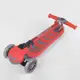 Самокат детский трехколесный "Best Scooter", со складным алюминиевым рулем + 4 колеса PU со светом. Red (89686)