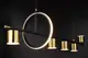 Люстра светодиодная подвесная LED светильник для квартиры на потолок лэд 26769 Черный 35-130х26х112 см.