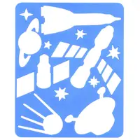 Трафарет для рисования 1 Вересня Космические аппараты 940360 20х16 см синий
