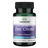 Витамины и минералы Swanson Zinc Citrate 50 mg, 60 капсул