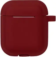 Кейс TOTO Plain Cover With Stripe Style Case AirPods Wine Red