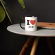 Кружка "I love" персонализированная, Черный, английский, Деревянная подарочная коробка с гравировкой, 330 мл