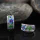 Серьги женские серебристые с цветами код 1910