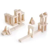 Дерев'яні кубики Guidecraft Unit Blocks Геометричні форми незабарвлені 84 ел. (G2121B)
