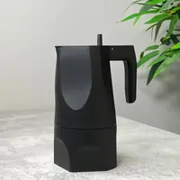 Гейзерная кофеварка 150 мл Alessi Ossidiana на 3 чашки черная