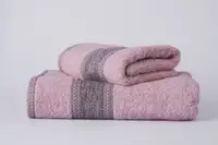 Рушник махровий FLUFFY рожевий 50х85см