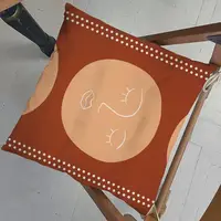Подушка на стул с завязками Солнце. Стилизация 40x40x4 см (PZ_23F033)