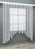 Арка (300х190см.) жакардова на кухню. Колір білий. Код 000к 51-258