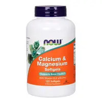 Витамины и минералы NOW Calcium &amp; Magnesium Softgels, 120 капсул
