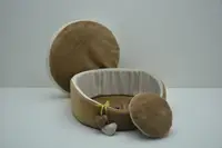 Лежак для собак і котів Плюш коричневий
