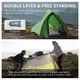 Палатка сверхлегкая двухместная Naturehike Cloud Up Pro CNK2350WS020, темно-зеленая