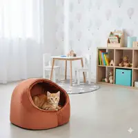 Будка для собак і котів Ніжність коричнева No1 360х370х320