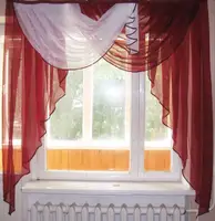 Ламбрекен на карниз 1.5м №17 Бордовый