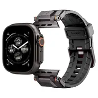 Ремінець Spigen для Apple Watch (49mm/46mm/45mm/44mm/42mm) - DuraPro Armor Metal Connector, Black (AMP09229)