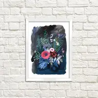 Постер в рамке Цветы 15x21 см (WMT5_ART038_WH)