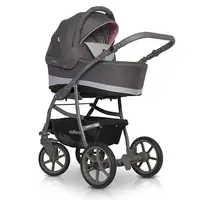 Коляска 2 в 1 Colibro Focus 9023-CF-08, lila, чорний/рожевий