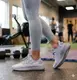 Серые текстильные кроссовки на подошве из серой пены