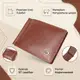 Удобный зажим для денег из натуральной гладкой кожи ST Leather 19427 Коричневый