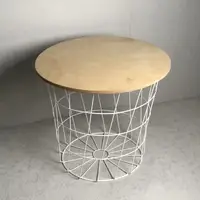 Корзина-столик для хранения DecorArt \"\" 39x35 см белый.черный