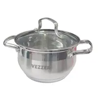 Кастрюля с крышкой Vezzer VZ12141R-16C 16 см 1.5 л серебристая