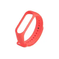 Силиконовый ремешок для фитнес-браслета Mi band M6/7/8 (Светло-красный)