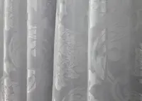 Шторна тканина жакард, колекція "Ліон". Колір білий. Код 606ш
